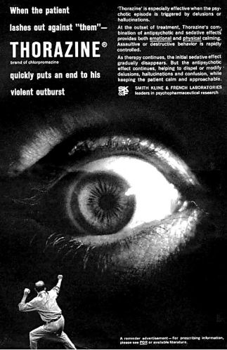 A 1960s advertisement for antipsychotic medication.