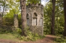 A tower in the garden led downstairs to an underground chamber.